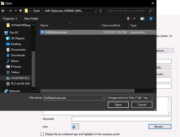 ConfigMGR Console - Перейдіть до файлу Application Installer.