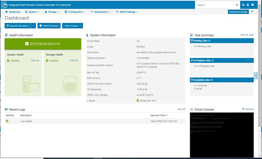 iDRAC Interface