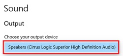 Cirrus Logicオーディオ コーデックが表示する