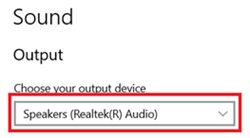 Realtekオーディオ コーデックは次のように表示します
