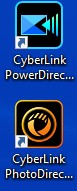 Icônes CyberLink Power&nbsp;Director ou CyberLink Photo&nbsp;Director