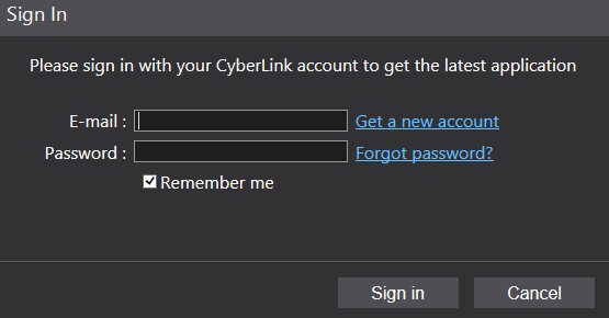 ［E-mail］と［Password］の入力