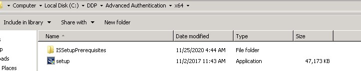 Programme d’installation de l’authentification avancée