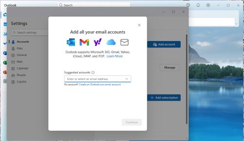 Cuadro de texto de correo electrónico