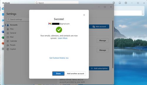 Успіх в Outlook