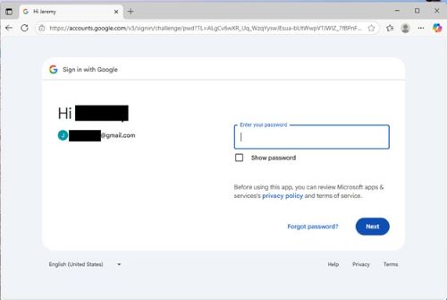 Пароль Gmail