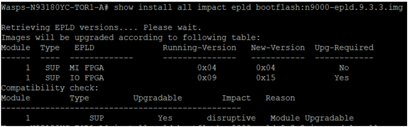 show install all impact epld bootflash