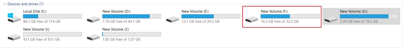 El volumen vuelve a estar en el Explorador de archivos