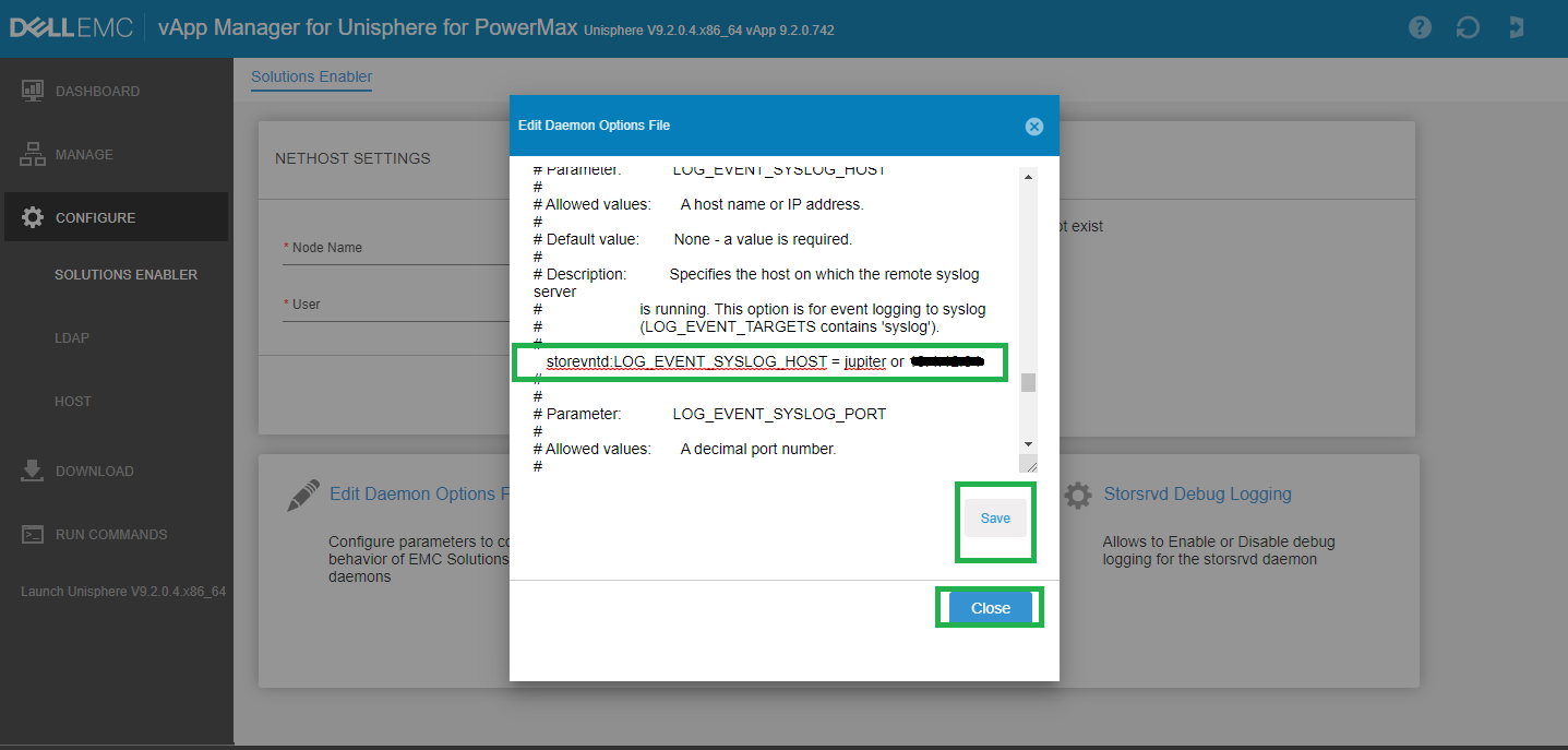 Example showing updating an existing entry