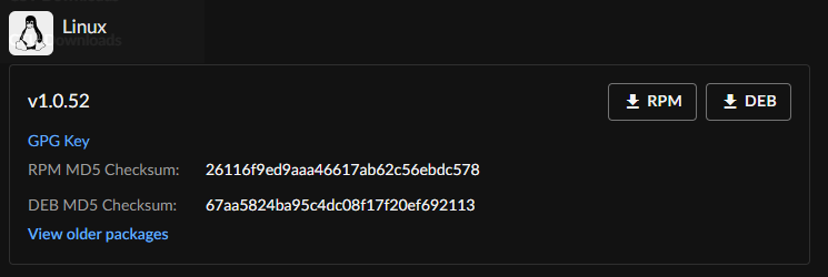Linux Agent Downloads 页面