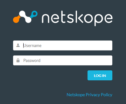 Aanmelden bij Netskope webconsole