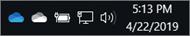 Icono de nube de OneDrive (blanco o azul)