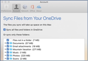 Sincronizar archivos desde OneDrive