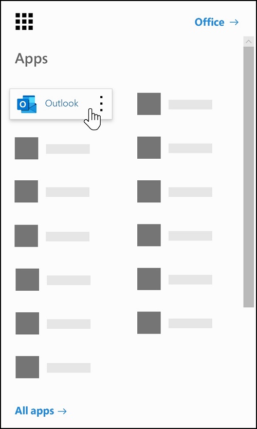 Programma di avvio delle app di Windows, Outlook