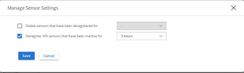 Deregister VDI sensors that have been inactive