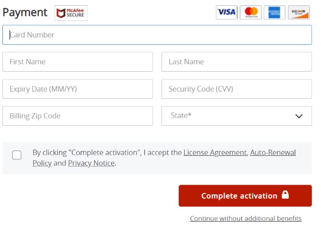 Continue sem benefícios adicionais