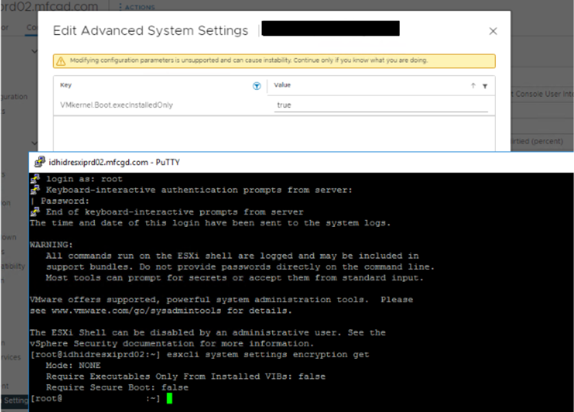 Imagen de la interfaz de usuario de vSphere