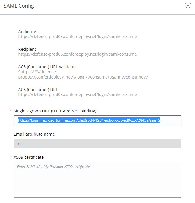 Configuration SAML