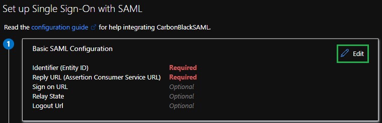 基本 SAML 組態