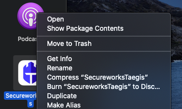 Move SecureworksTaegis to Trash