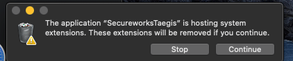 System Extensions prompt