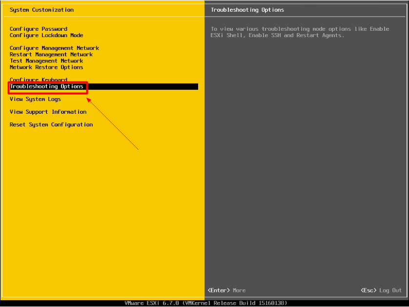 ESXi DCUI Troubleshooting 