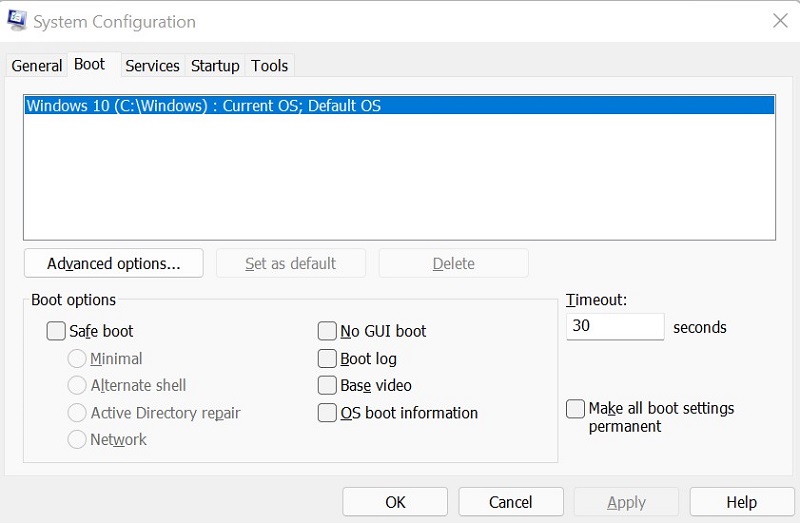 MSCONFIG, aygıtta Windows 11 yüklü olmasına rağmen Windows 10 bildiriyor