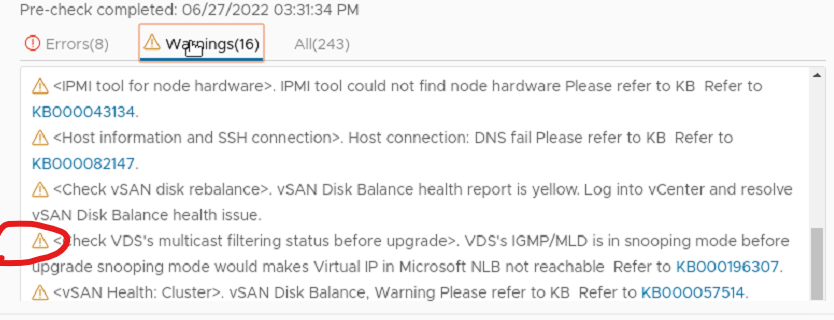 Image illustrating the precheck warning.