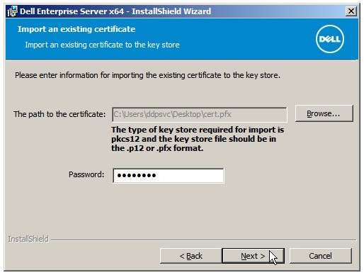 Eksisterende proces for import af certifikater