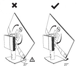 Do not swivel to Portrait