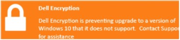 Dell Encryptionの警告
