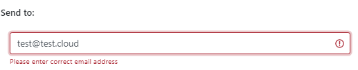 Please enter a correct email address here.