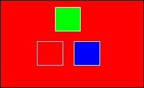 Prueba de puntos brillantes verdes y azules