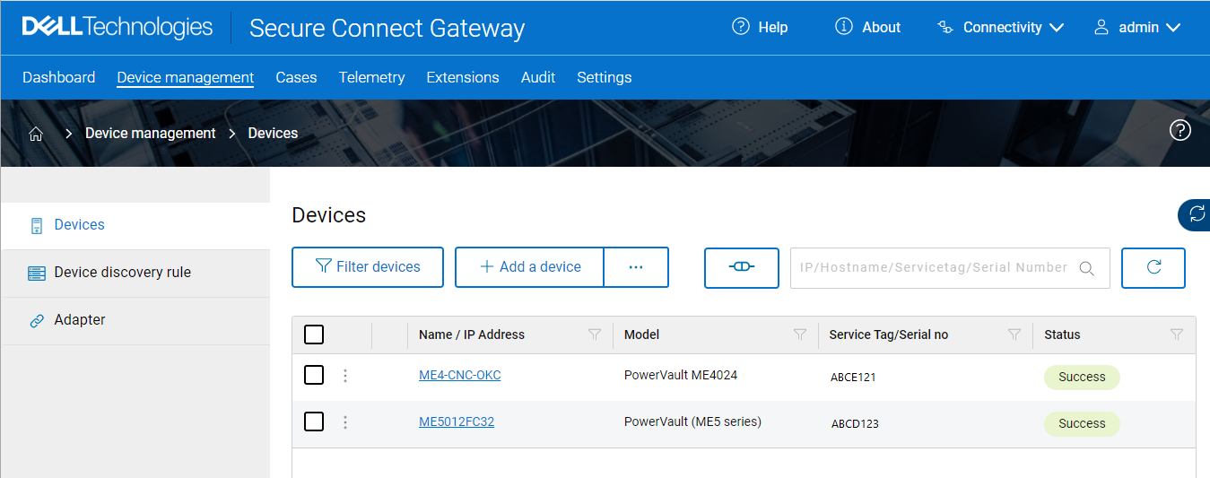 Dispositivos de Gateway de conexión segura