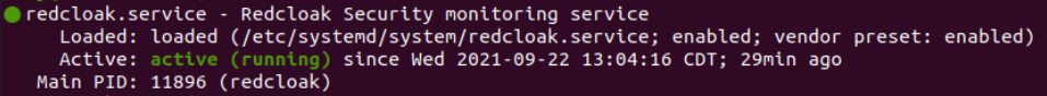 Red Cloak service status