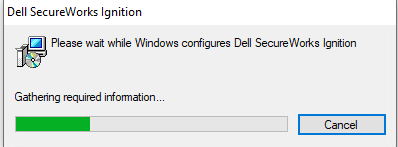 Secureworks Red Cloak Endpoint 代理程序的安装程序正在运行中