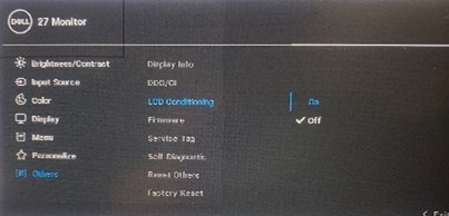 戴尔 27 显示器 OSD 液晶屏调节