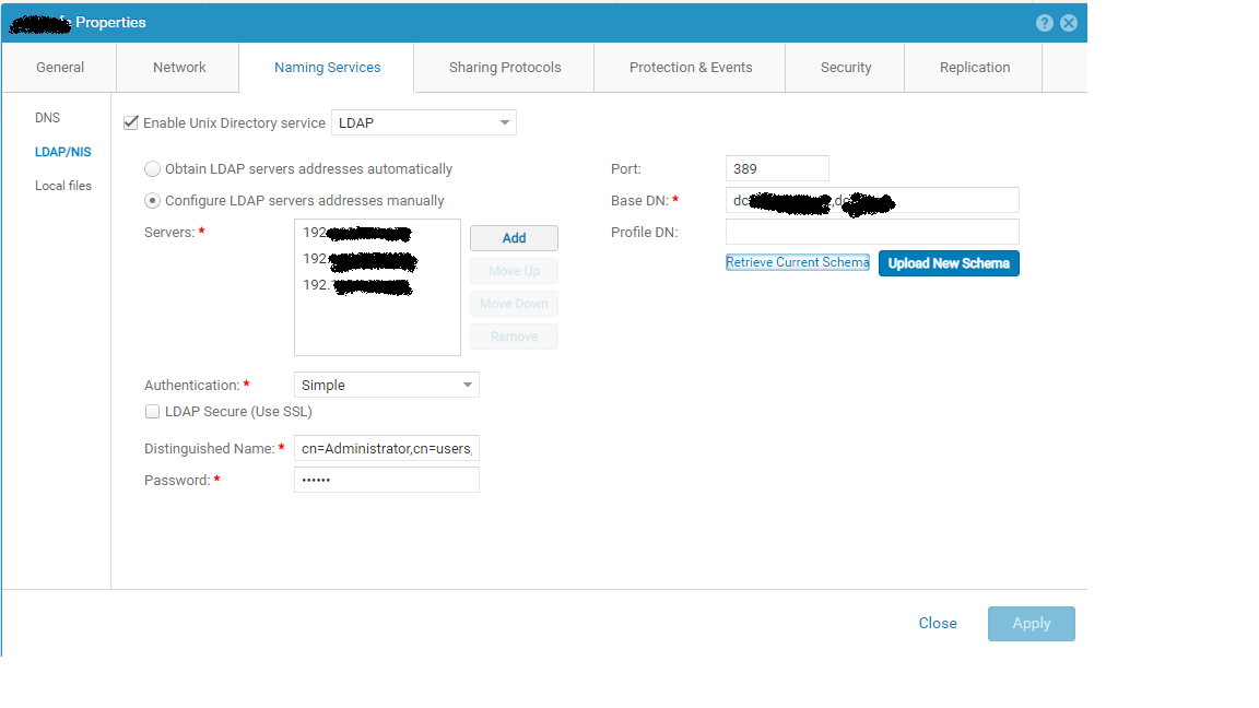Enable Unix Directory Service LDAP