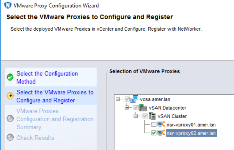 vProxy nsr-vproxy02.amer.lan wordt weergegeven in de New vProxy Configuration Wizard