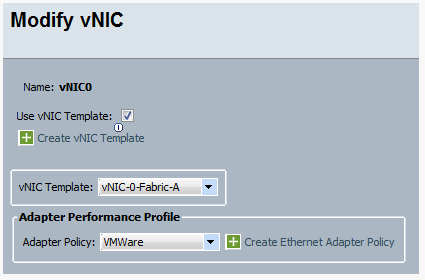 修改 vNIC 範本