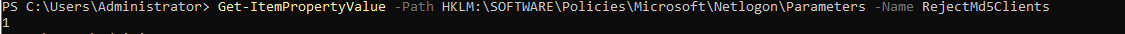 Output of above command being enabled