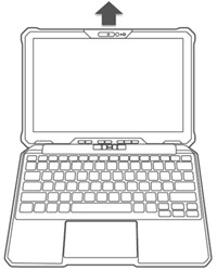 タブレットをキーボードから外します
