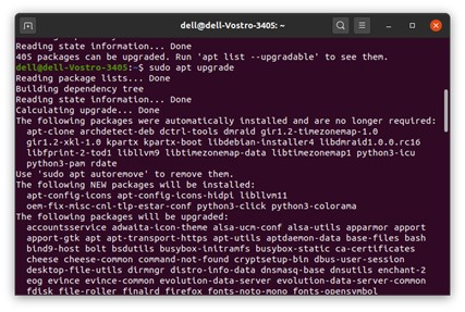 sudo apt-uppgradering