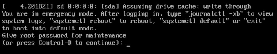 Modo de mantenimiento de Linux