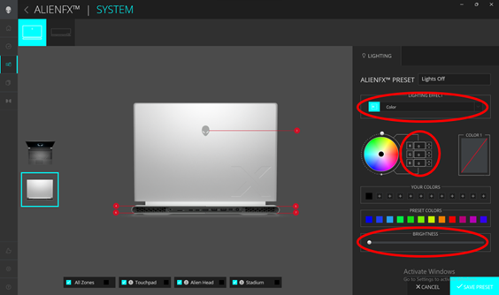 Configuring a preset