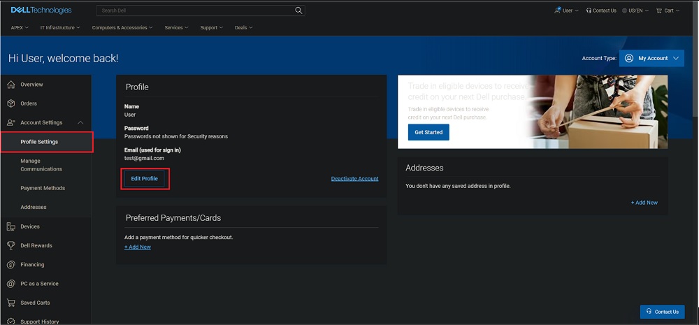 Redigera profil