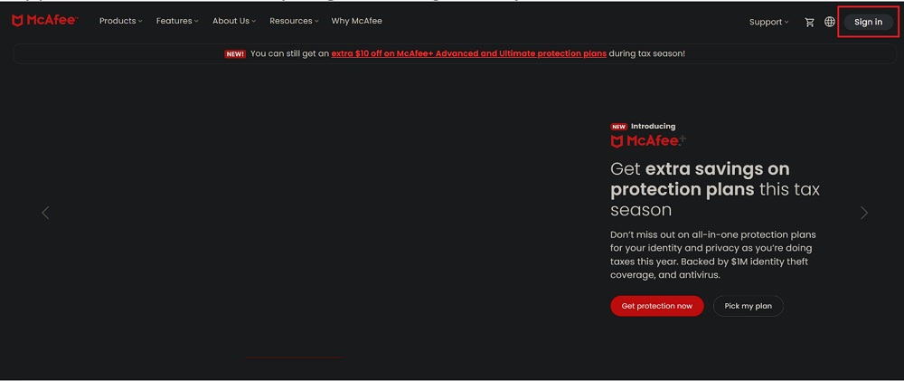 McAfee sitesi