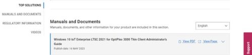 Windows 10 IoT Enterprise LTSC 2021 for OptiPlex 3000 Thin Client Administrator's Guide