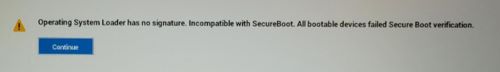 SecureBoot message