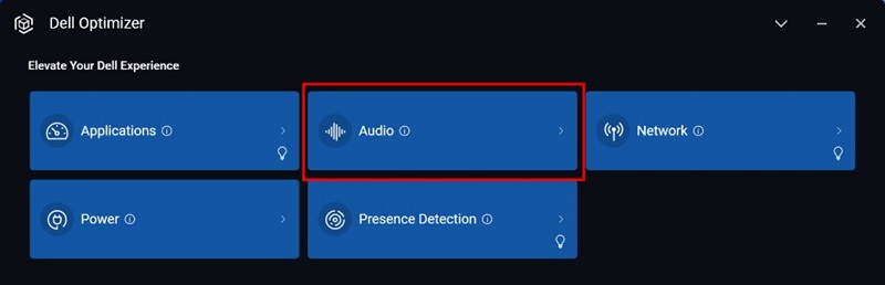 Auswählen von Audio im Abschnitt 